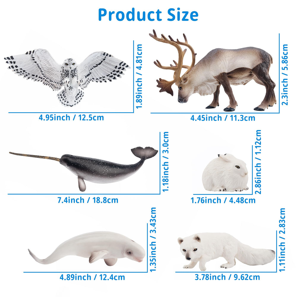Toymany Arctic wolf figure for role play and desk decoration