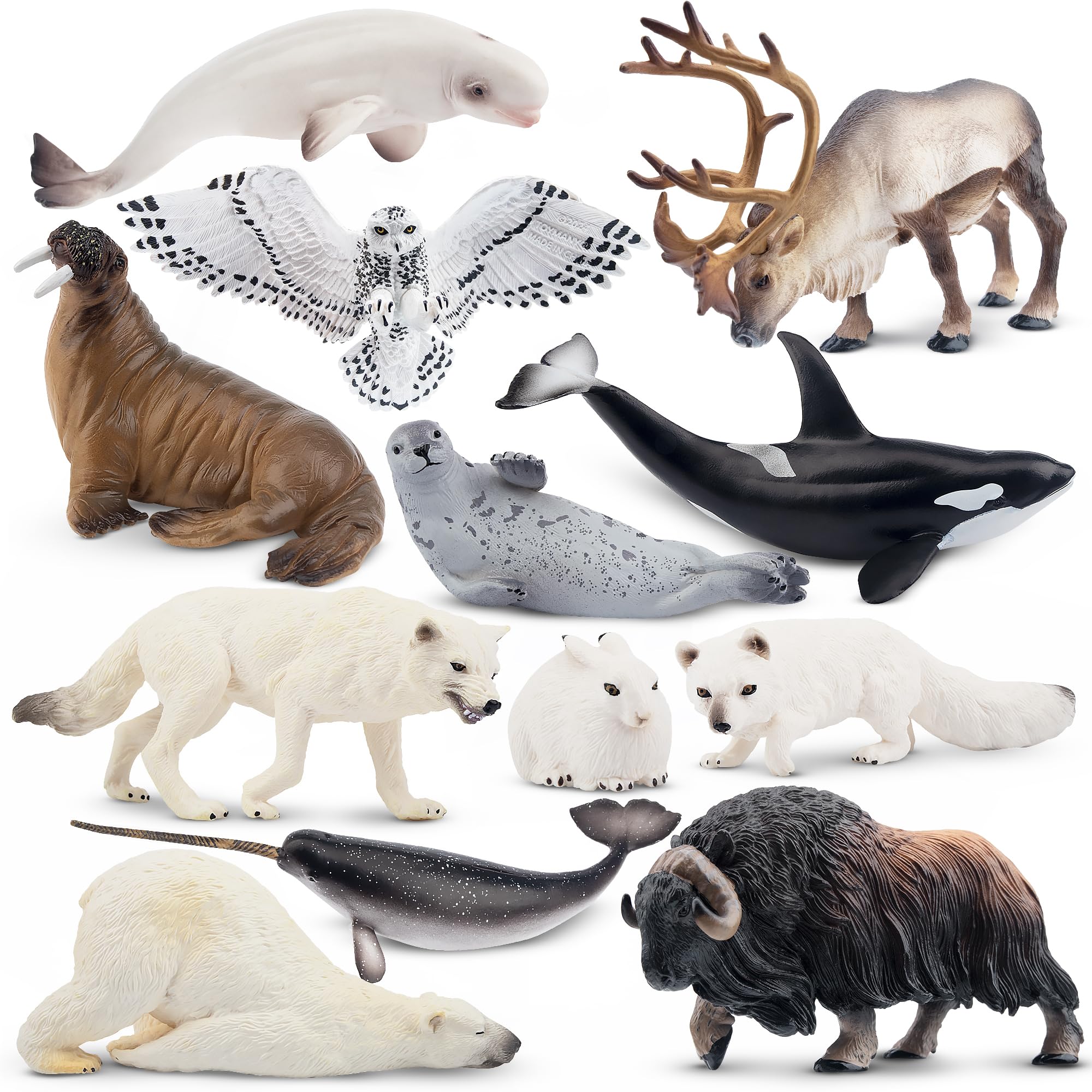 Toymany polar bear figure for imaginative Arctic play and display