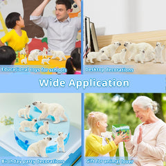 Toymany polar bear figures made from durable PVC for long-lasting fun