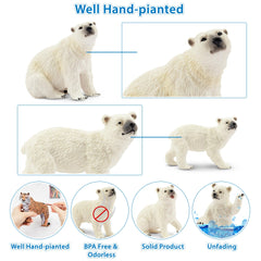 Toymany polar bear playset doubles as cake toppers for Arctic themed celebrations