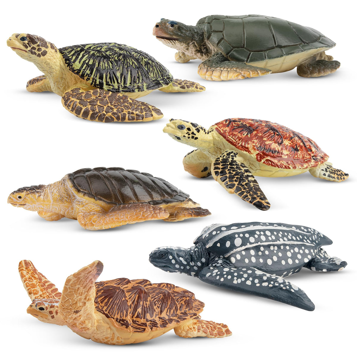 Toymany sea turtle figurines blue showcase realistic textures for educational play.