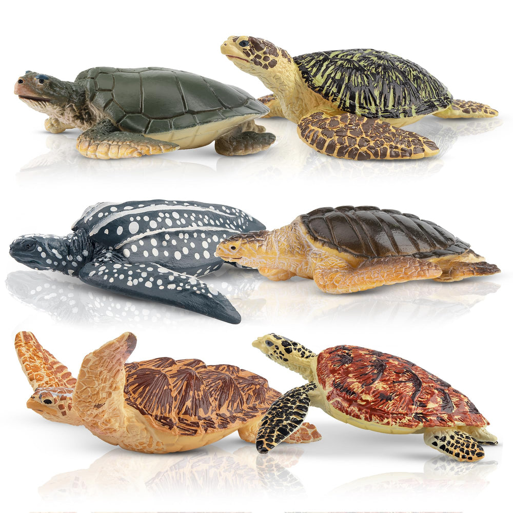 Toymany sea turtle figurines multicolor offer varied scenes for enrichment and display.