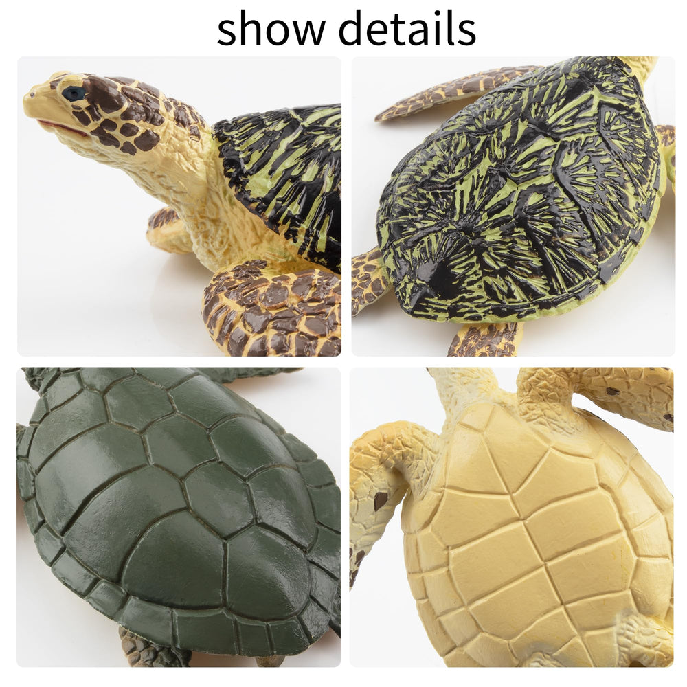 Toymany sea turtle figurines pink add bright kid-friendly accents to crafts.