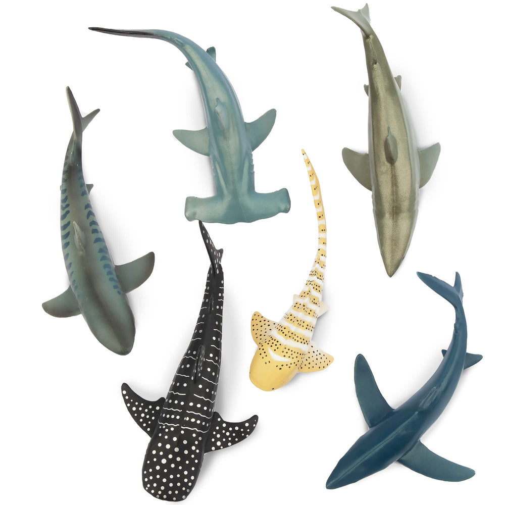 Toymany hammerhead shark figurine with detailed paint for display