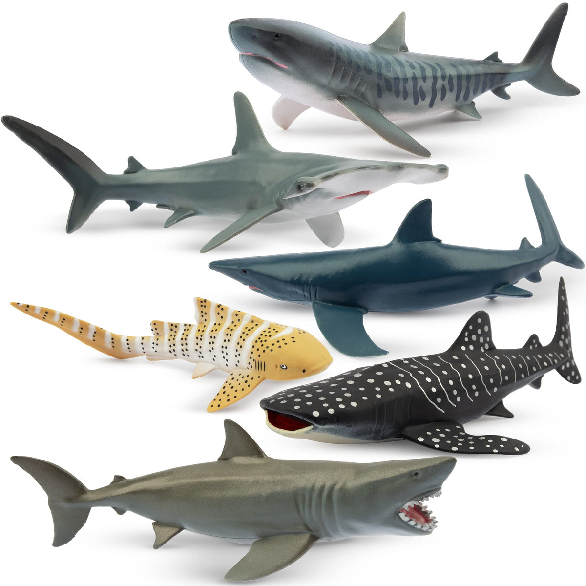 Toymany whale shark figurine with realistic texture for imaginative bath play