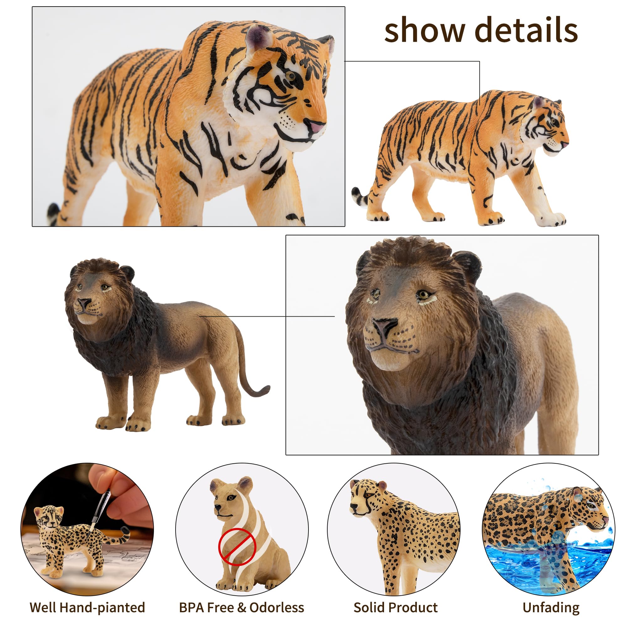 Toymany cheetah figurine realistic details for storytelling