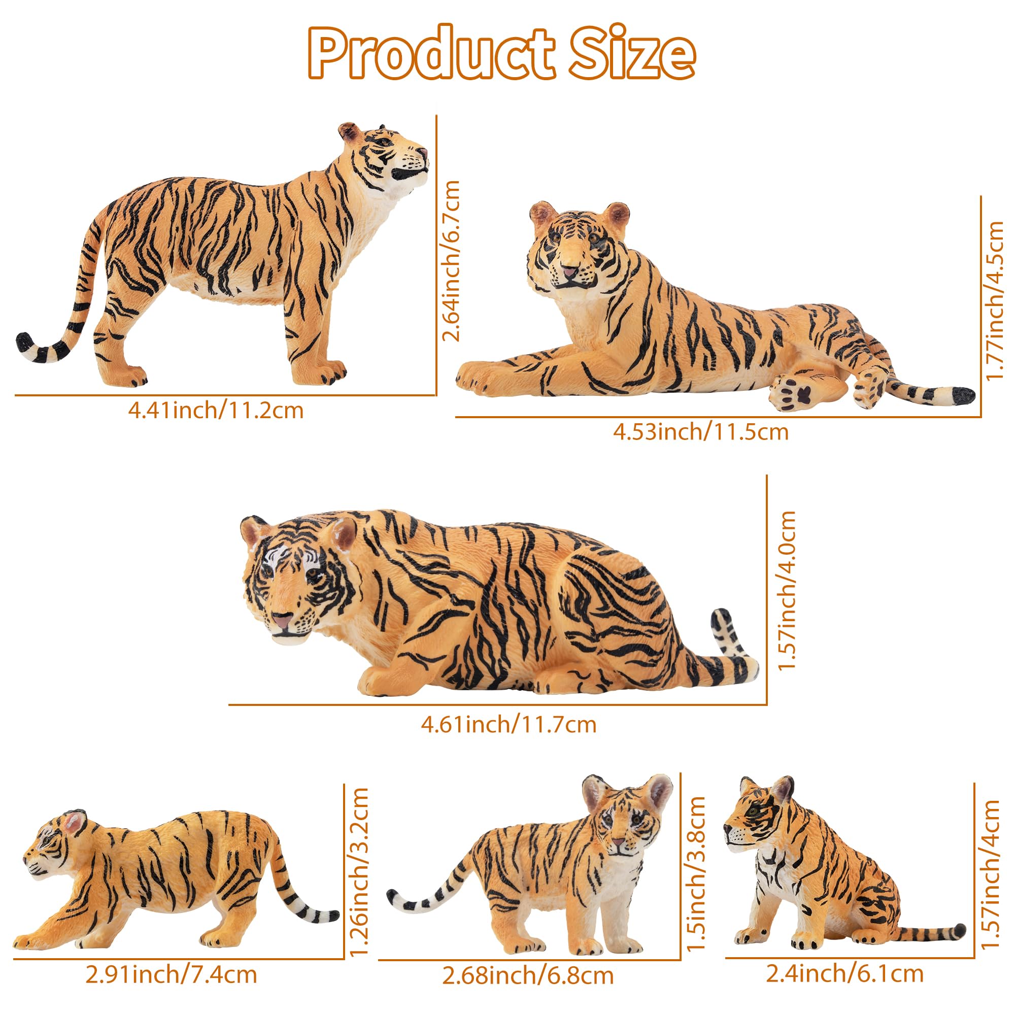Toymany tigress figures set perfect for storytelling and role play with kids.