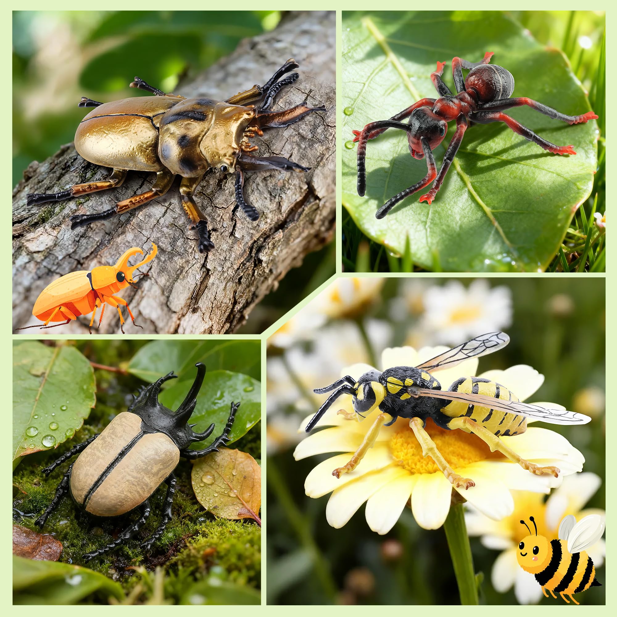 Toymany wasp figurine with lifelike details for classroom displays and crafts