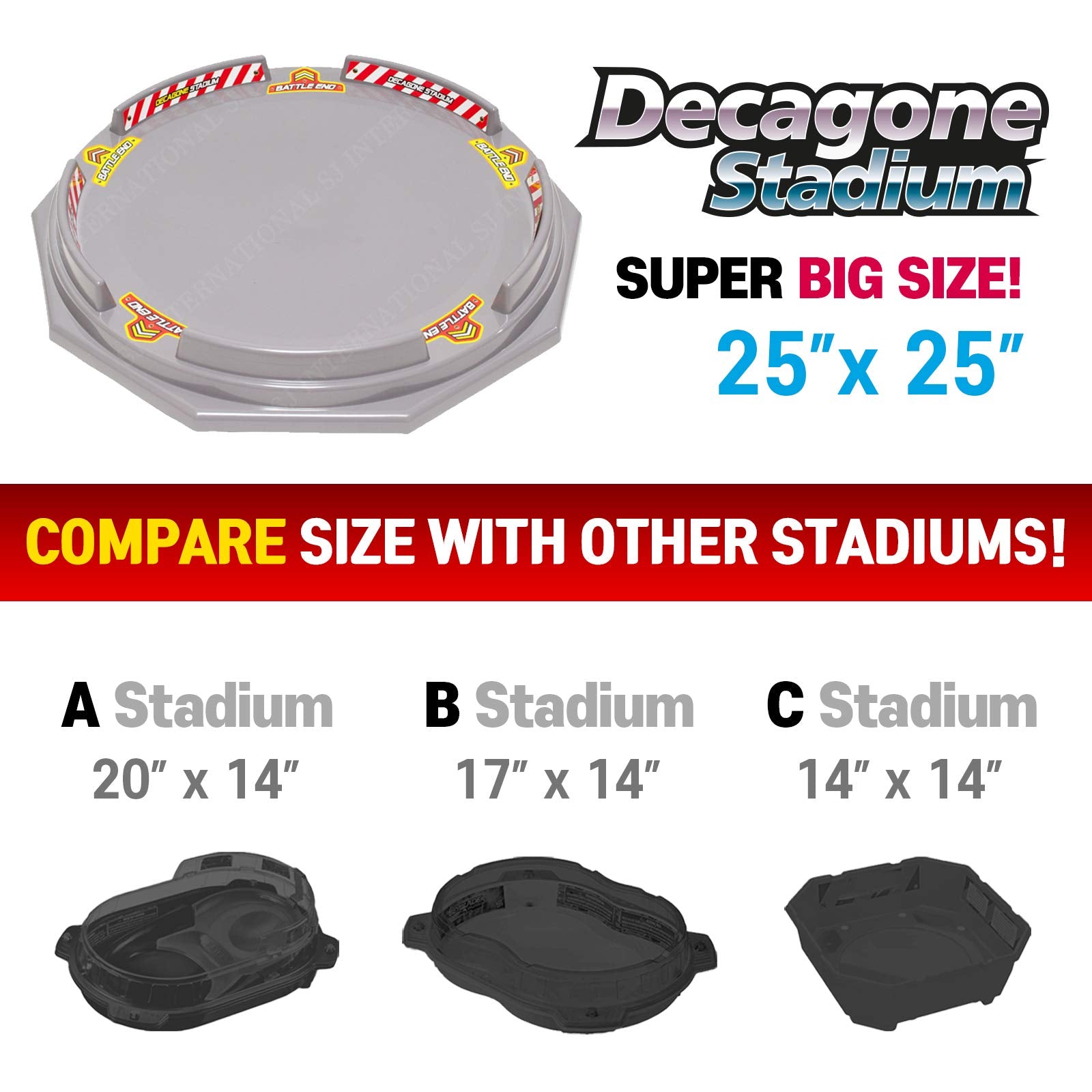 TOYMECA Decagon Stadium packaging indicates a gift-ready option for kids.