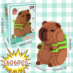 Toynificent capybara blocks in varied colors for creative play