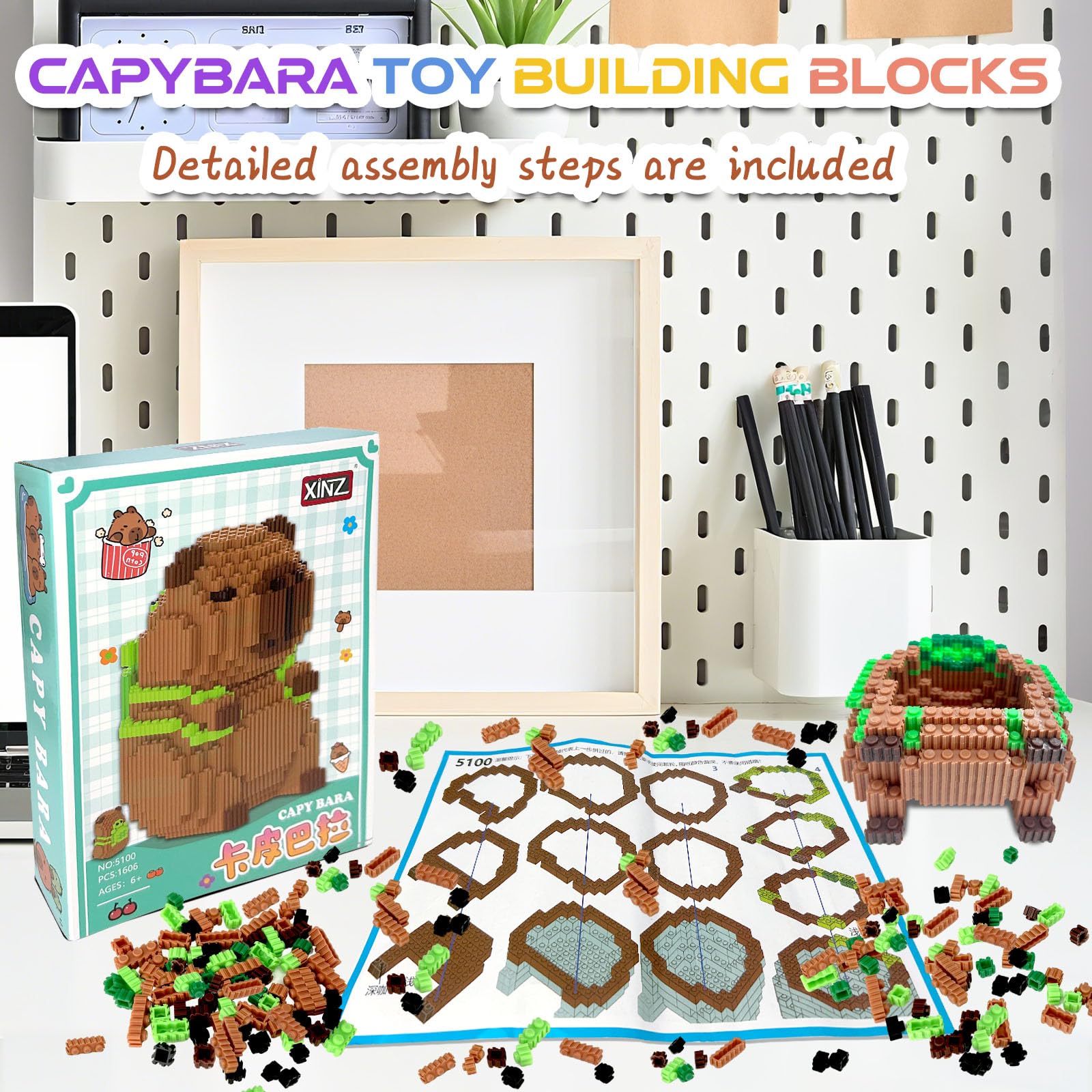 Toynificent capybara blocks crafted from durable plastic