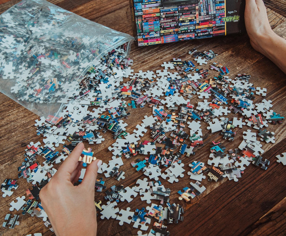 Finished Blockbuster Era puzzle by Toynk doubles as display-worthy artwork