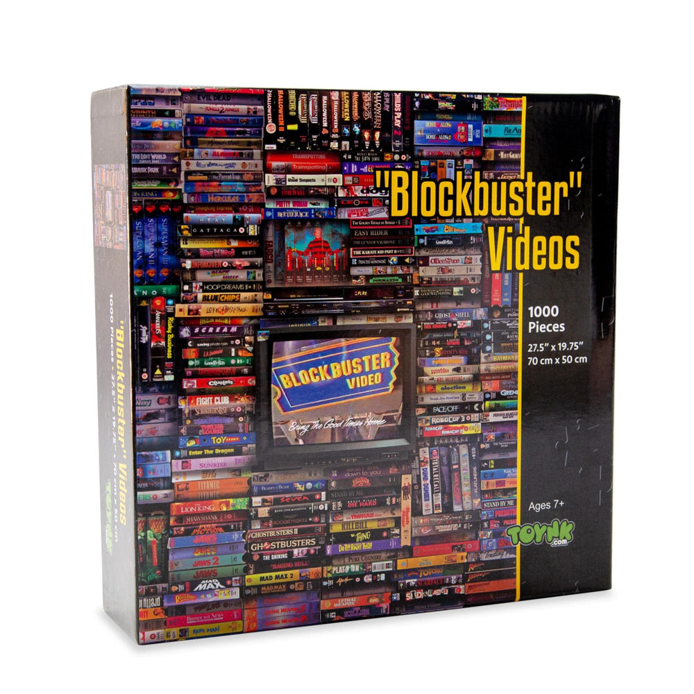 Toynk Blockbuster Era 1000-piece puzzle with nostalgic cinema scenes for family bonding