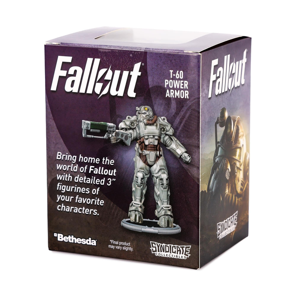 Toynk Brotherhood of Steel-inspired figure supports desk or shelf display.