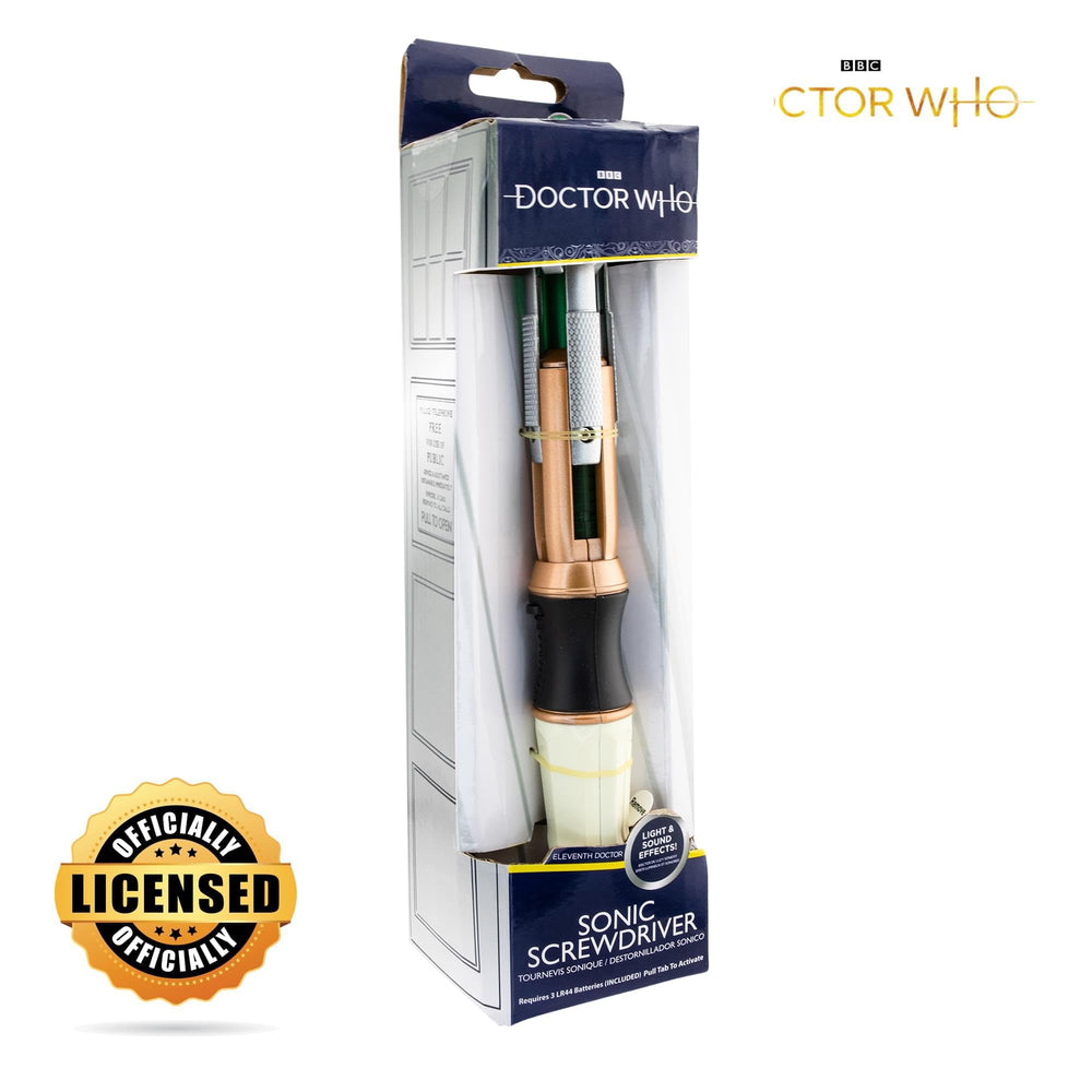Toynk Doctor Who Eleventh Sonic Screwdriver spring-action mechanism close-up