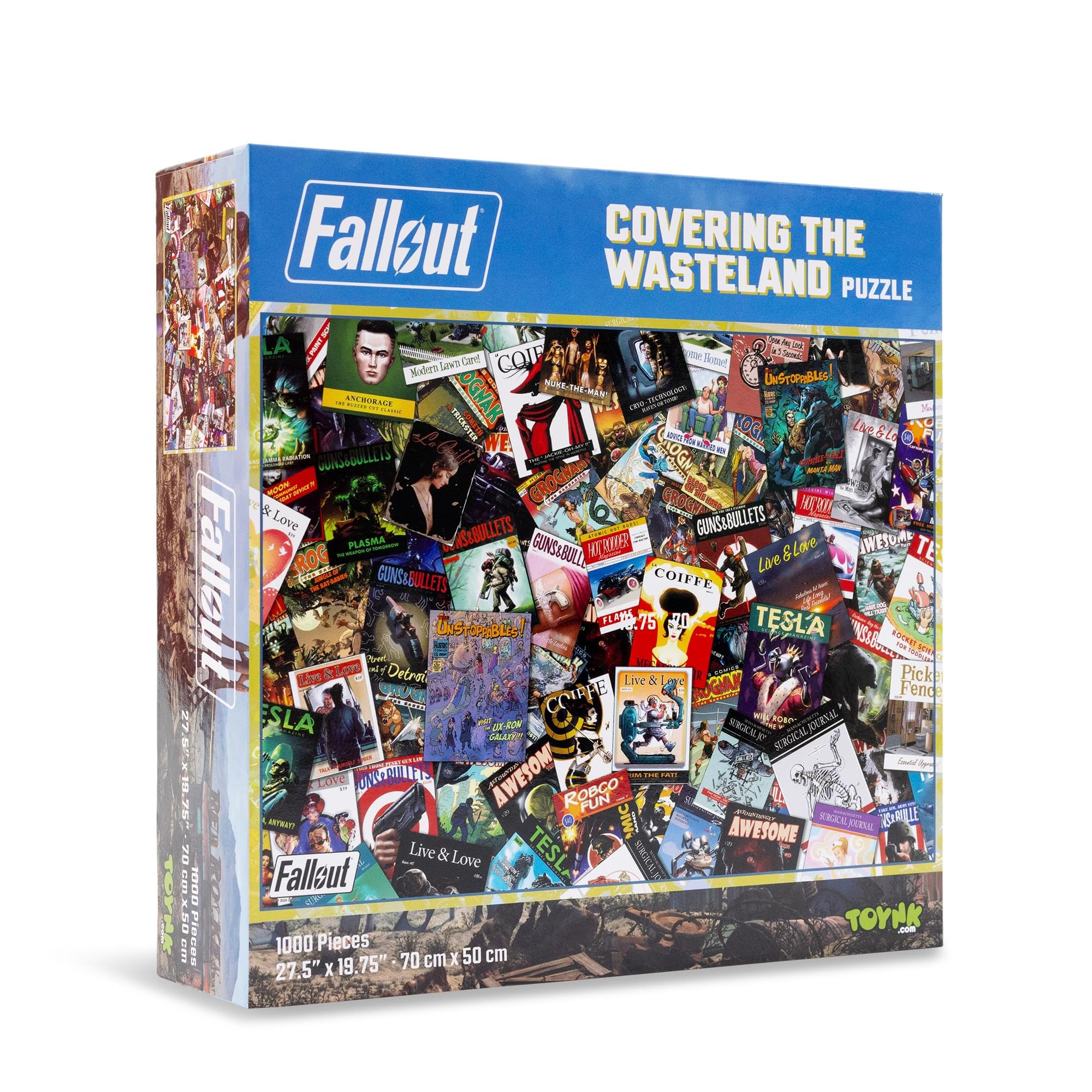 Toynk Fallout live-and-love-pages: archival covers inspire nostalgic exploration during puzzle breaks