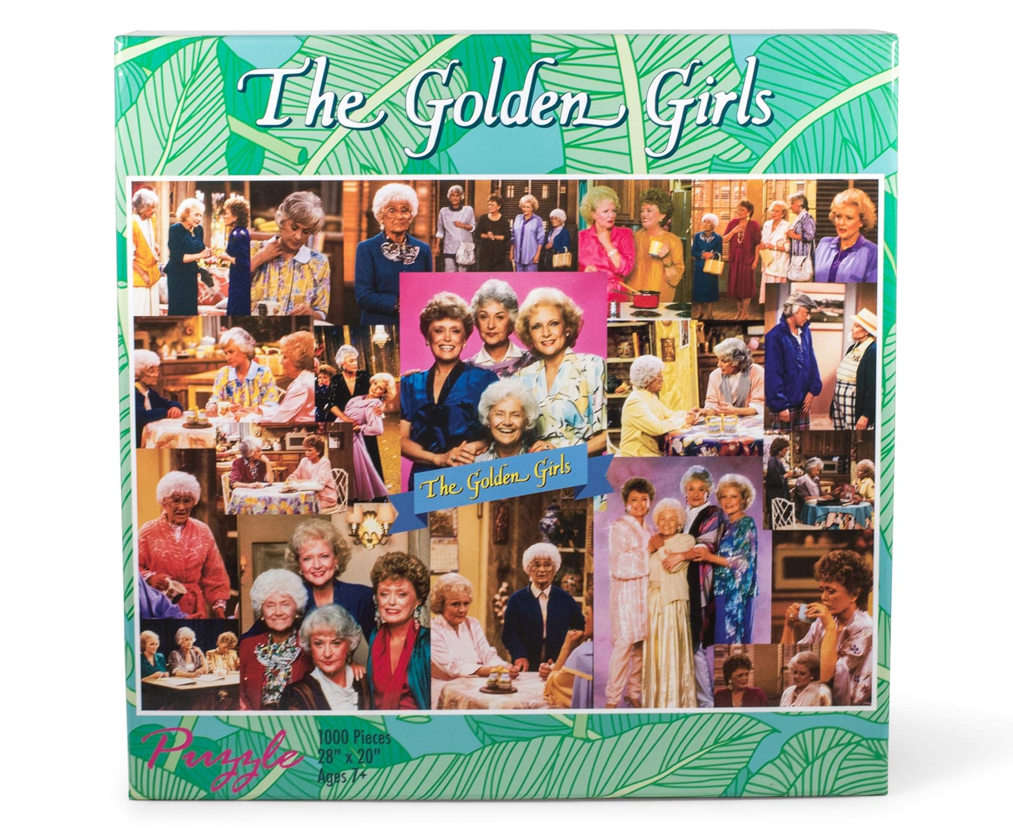 Toynk Golden Girls puzzle box and pieces, durable packaging for easy storage.