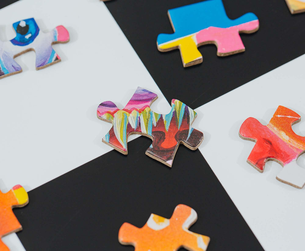 Toynk Killer Klowns colorful carnival collage for puzzling nights