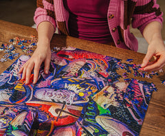 Toynk Sneakerheads puzzle 28x20-inch final image ready for framing or wall display.