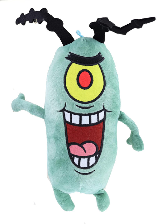 Toynk SpongeBob Plankton plush side view, ideal for shelf display and collection