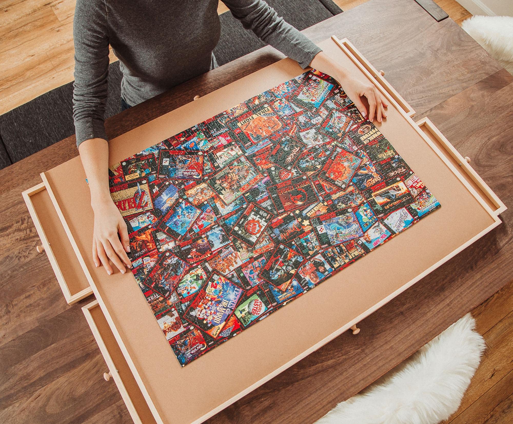 Toynk assembly-in-progress captures social puzzle night invitation