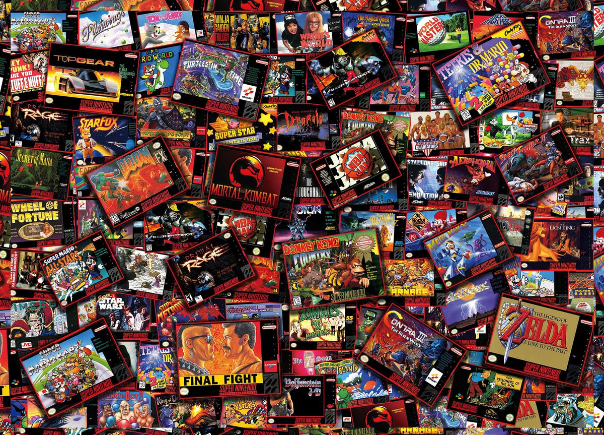 Toynk Super Never Ending Showdowns puzzle cover with retro game art for nostalgic enjoyment