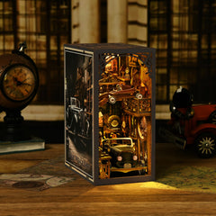 TOYQI garage diorama image captures the automotive hobby vibe and desk decor potential.