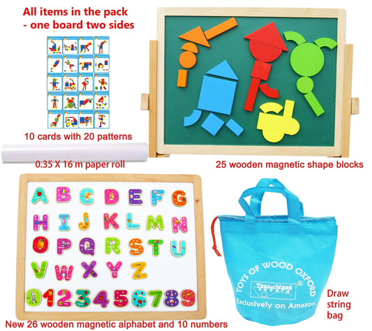 Foldable magnetic easel designed for compact storage and travel