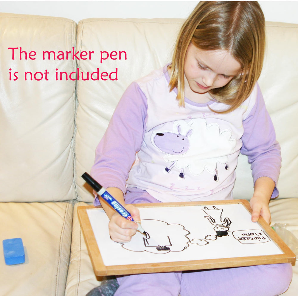 Includes paper roll, eraser, and storage bag for art sessions