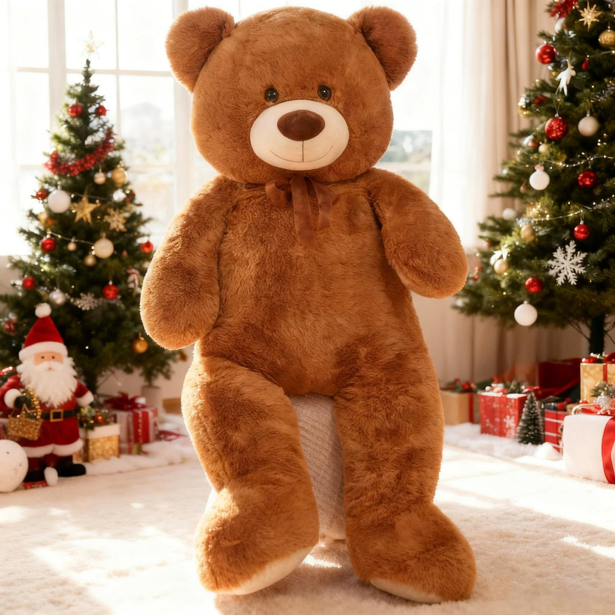 Toys Studio 51-inch teddy bear body close-up showing plush softness for hugs