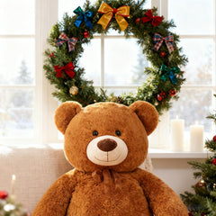 Toys Studio teddy bear face with black eyes, charming and comforting