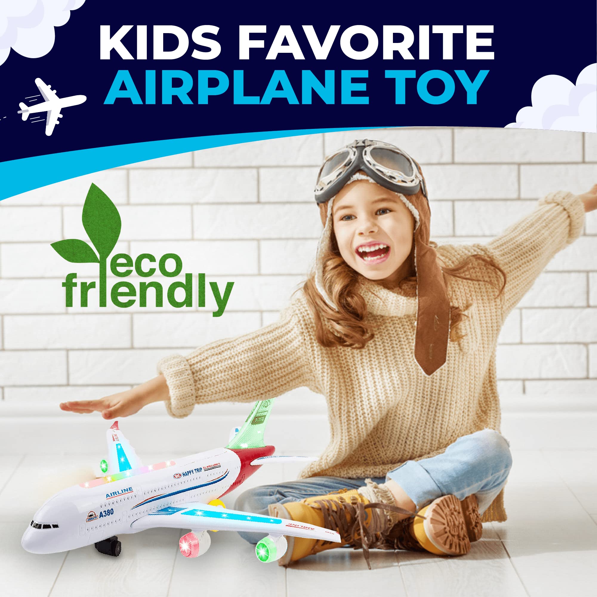 Toysery Airbus A380 toy wings detached for easy assembly and setup.