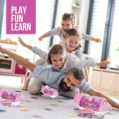 Toysery pink cargo airplane assembled wings enable quick setup for first flights
