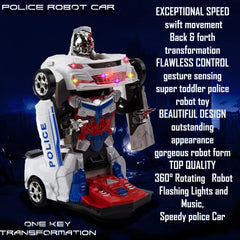 Toysery robot car rubber tires ensure smooth movement and tougher play.