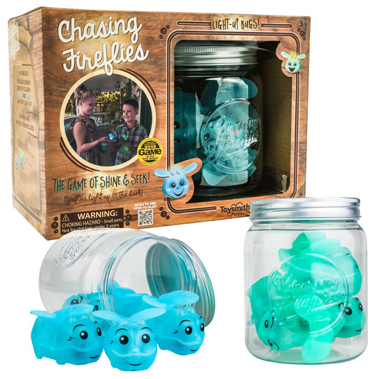 Toysmith Chasing Fireflies game box for nighttime outdoor play.