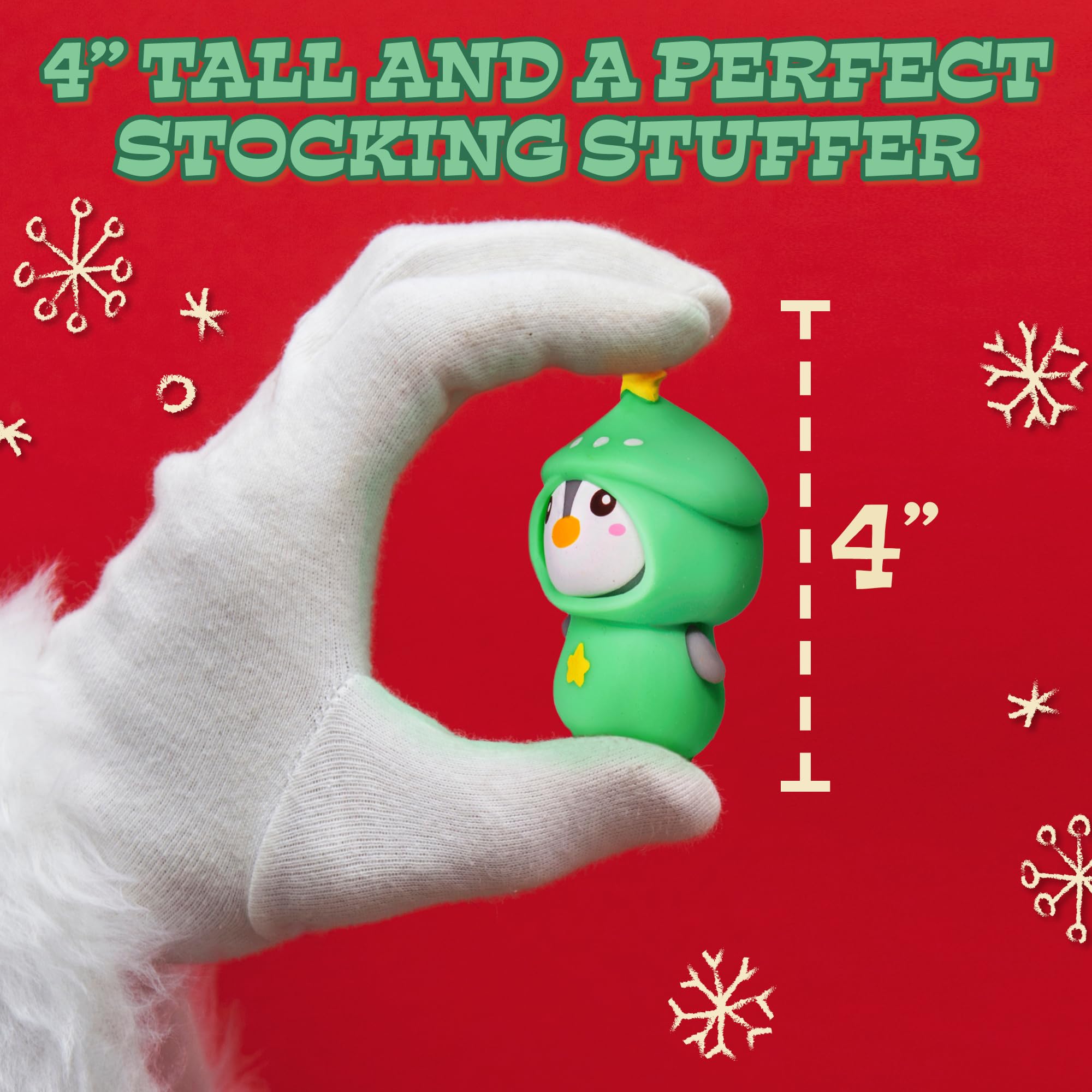 Toysmith Penguin Snowman Squeezy provides tactile relief during prep