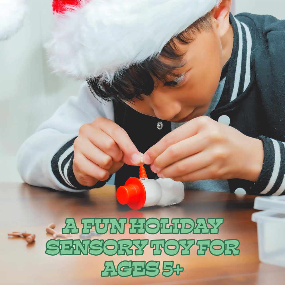 Toysmith creativity and fine motor play through hands-on snowman building.