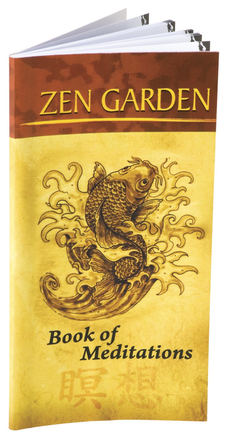 Toysmith Deluxe Zen Garden 64-page booklet offers accessible meditations and prompts.