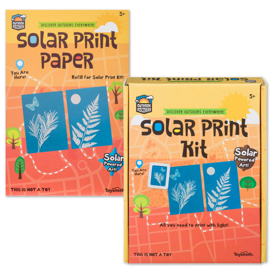 Toysmith Outdoor Discovery sun print kit with frames for kid-friendly nature art.