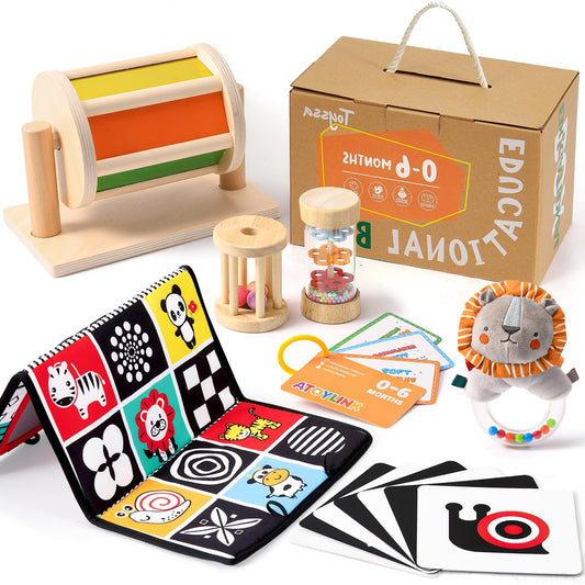Toyssa six-in-one spinning drum supports tactile exploration and auditory cues