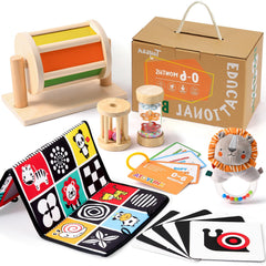 Toyssa six-in-one spinning drum supports tactile exploration and auditory cues
