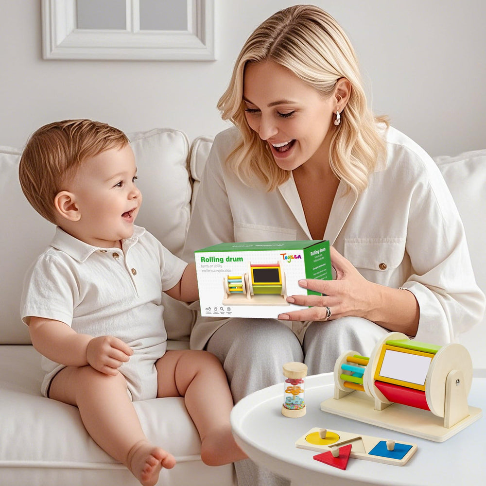 Toyssa smooth wood finish offers safe, soothing tactile experience.