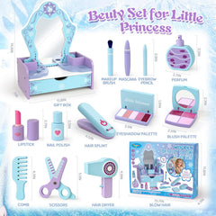 Toyssa snowflake decorations set adds festive charm to pretend beauty sessions.