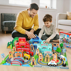 Toyssa traffic signs help teach basic road rules during play.