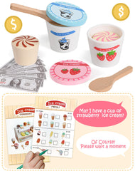 Toyssa wooden ice-cream cones ready to stack and serve.