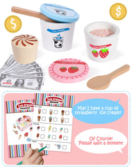 Toyssa wooden ice cream cones, simple to grasp for motor practice.
