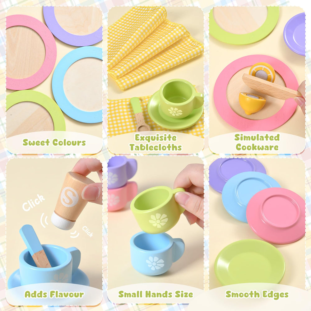 Toyssa wooden cutlery and spoons improve fine motor skills.