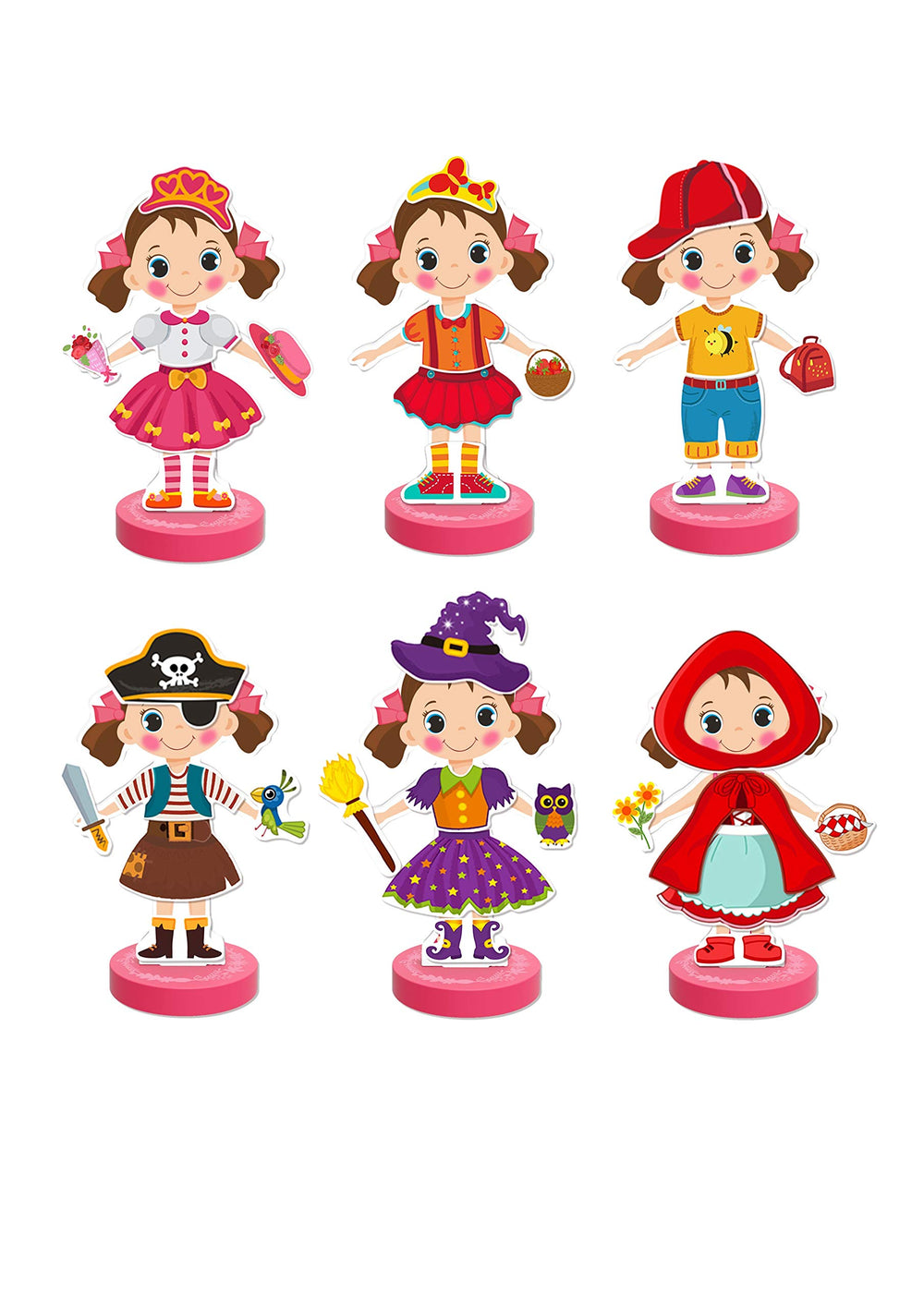 TOYSTER'S dress-up accessories magnets; easy on/off for tiny hands