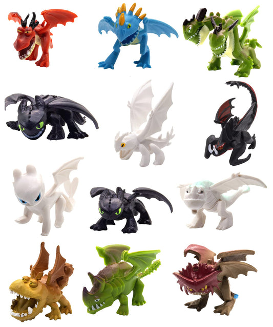 Toysvill dragon mini figures collection for cake toppers and imaginative party displays