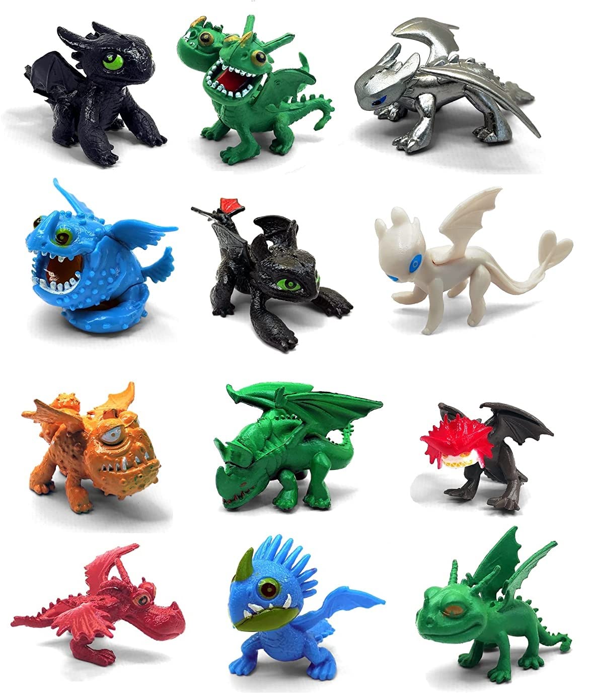 Toysvill Toothless Night Fury figure for imaginative play and cake toppers
